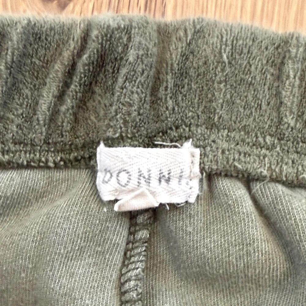 DONNI. Olive Green Terrycloth Joggers - Picture 2 of 3